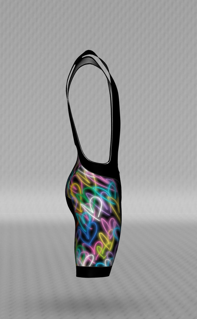 IT&B Hearts Bib Shorts Black