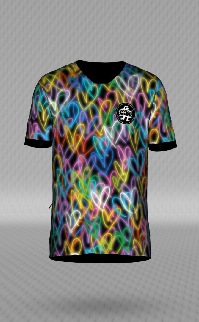 IT&B Hearts SS MTB Jersey Black