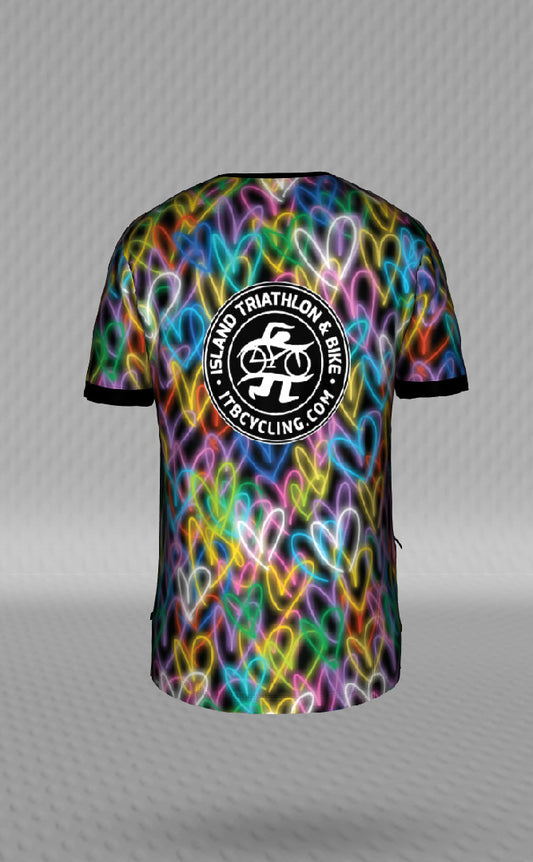 IT&B Hearts SS MTB Jersey Black