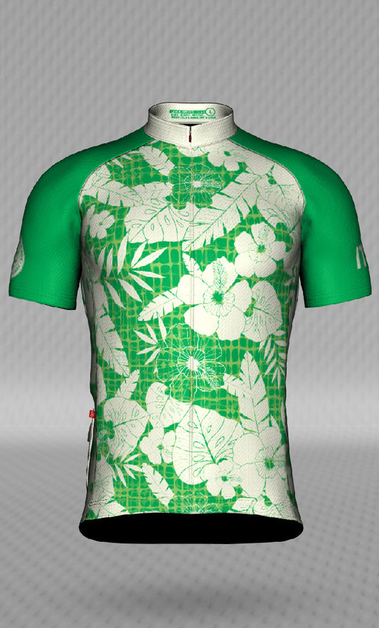 IT&B Green Aloha Print Jersey
