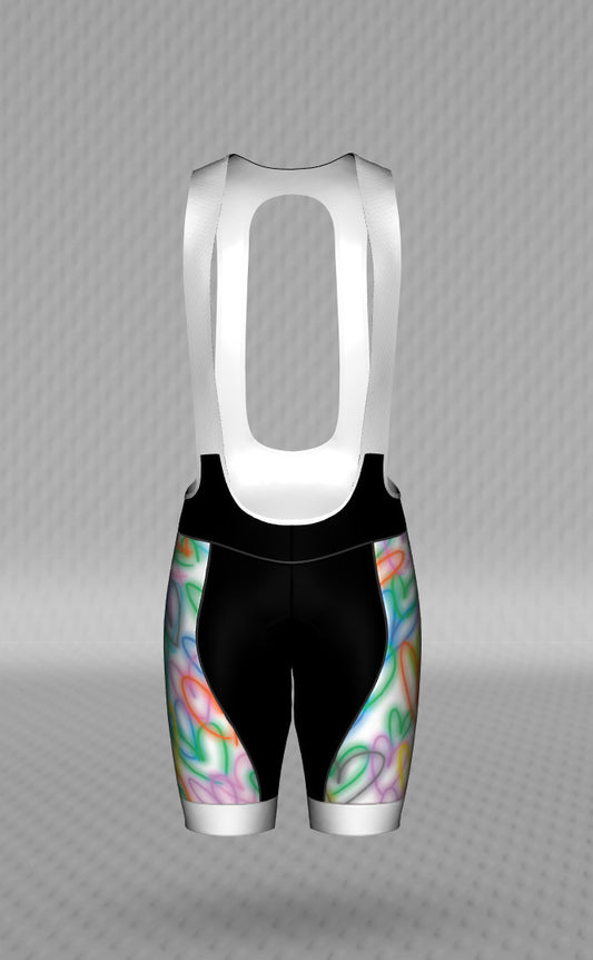 IT&B Hearts Bib Shorts White