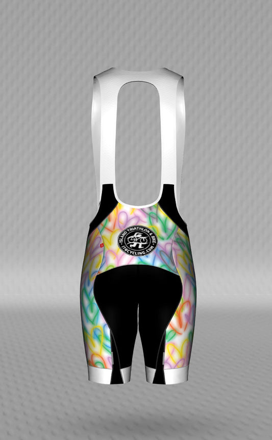 IT&B Hearts Bib Shorts White