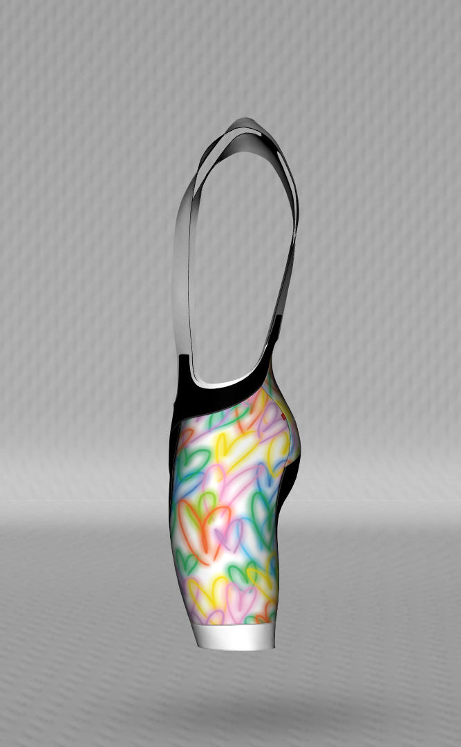 IT&B Hearts Bib Shorts White