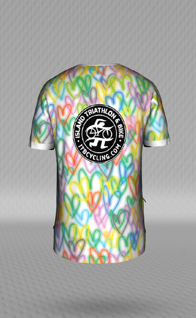 IT&B Hearts SS MTB Jersey White