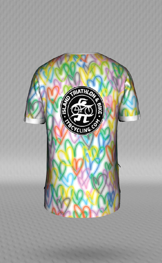 IT&B Hearts SS MTB Jersey White