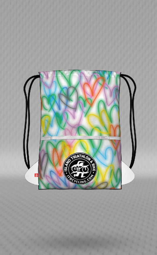 IT&B Hearts Jersey Bag White