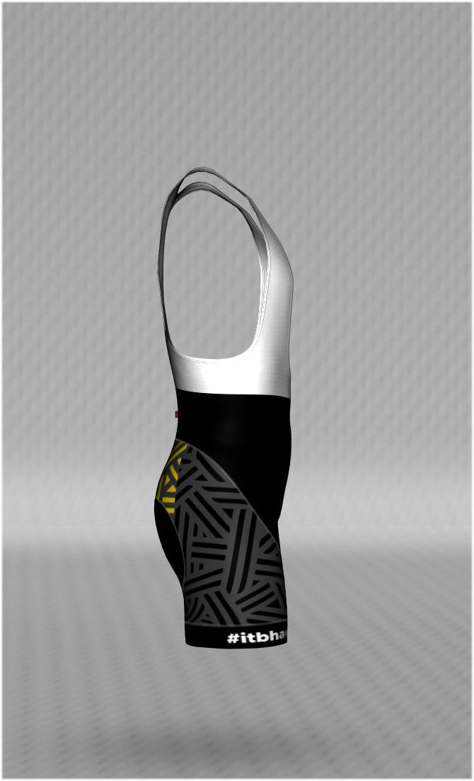 IT&B Yellow Stripe Bib Shorts