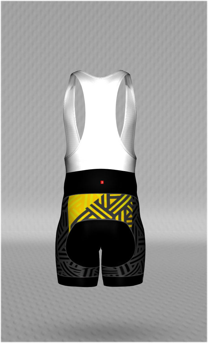 IT&B Yellow Stripe Bib Shorts