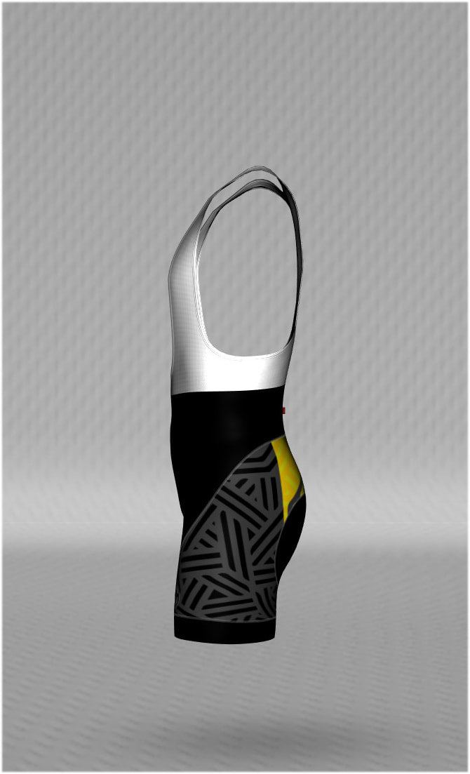 IT&B Yellow Stripe Bib Shorts