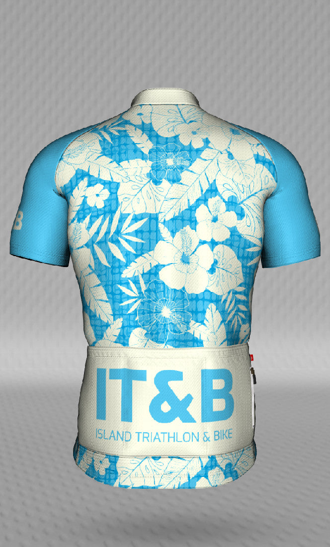IT&B Light Blue Aloha Print Jersey