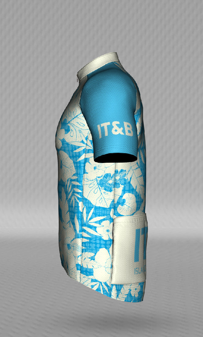 IT&B Light Blue Aloha Print Jersey