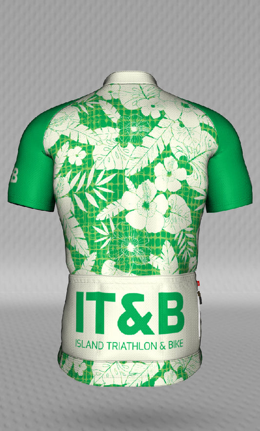IT&B Green Aloha Print Jersey