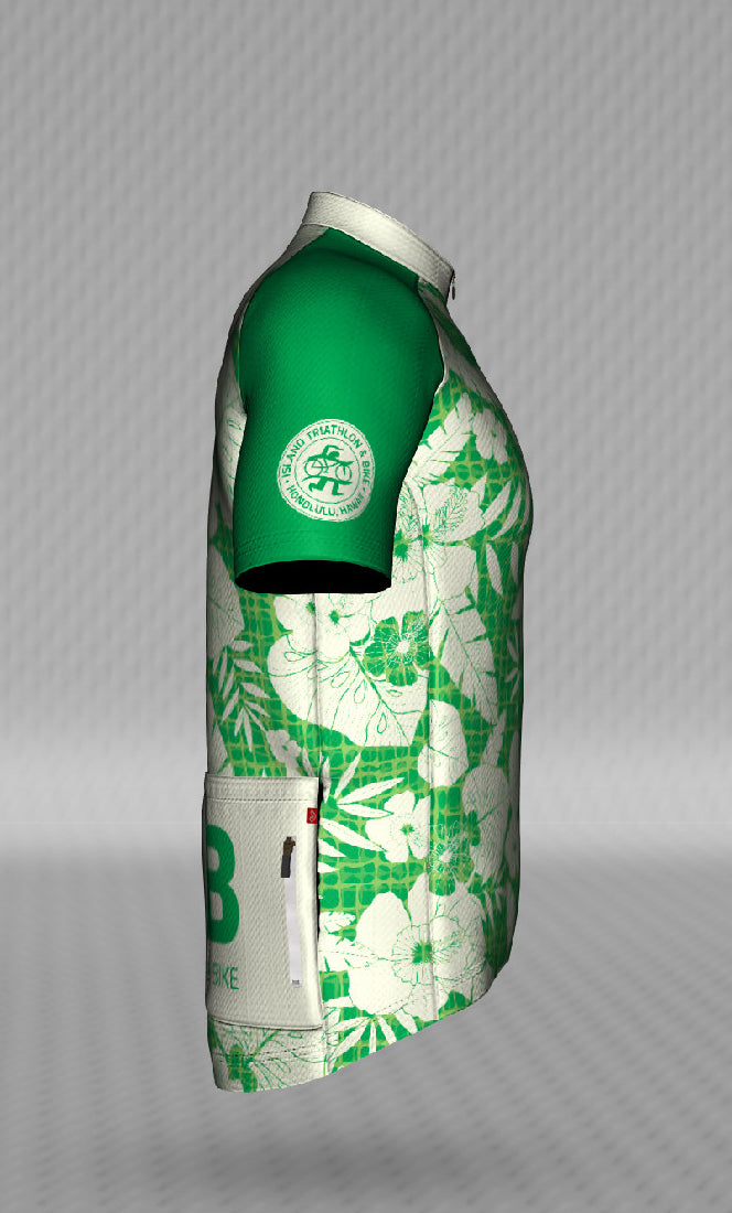 IT&B Green Aloha Print Jersey