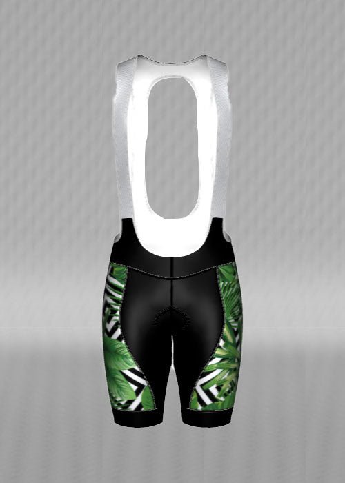 IT&B Palm and Hibiscus Bib Shorts
