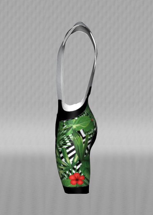IT&B Palm and Hibiscus Bib Shorts