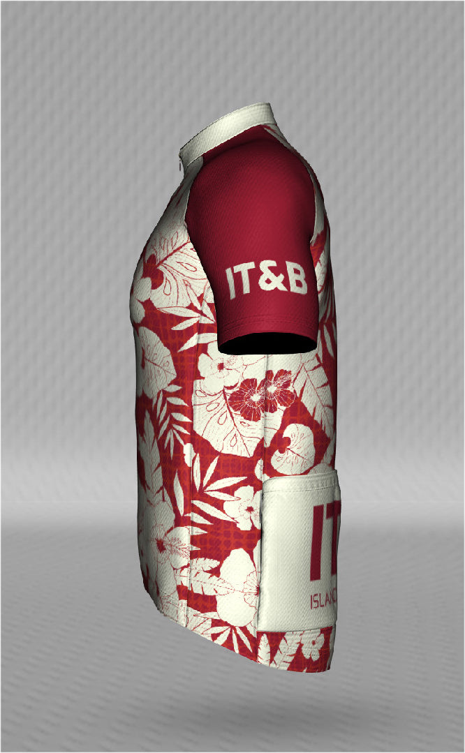 IT&B Red Aloha Print Jersey