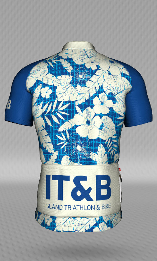 IT&B Dark Blue Aloha Print Jersey