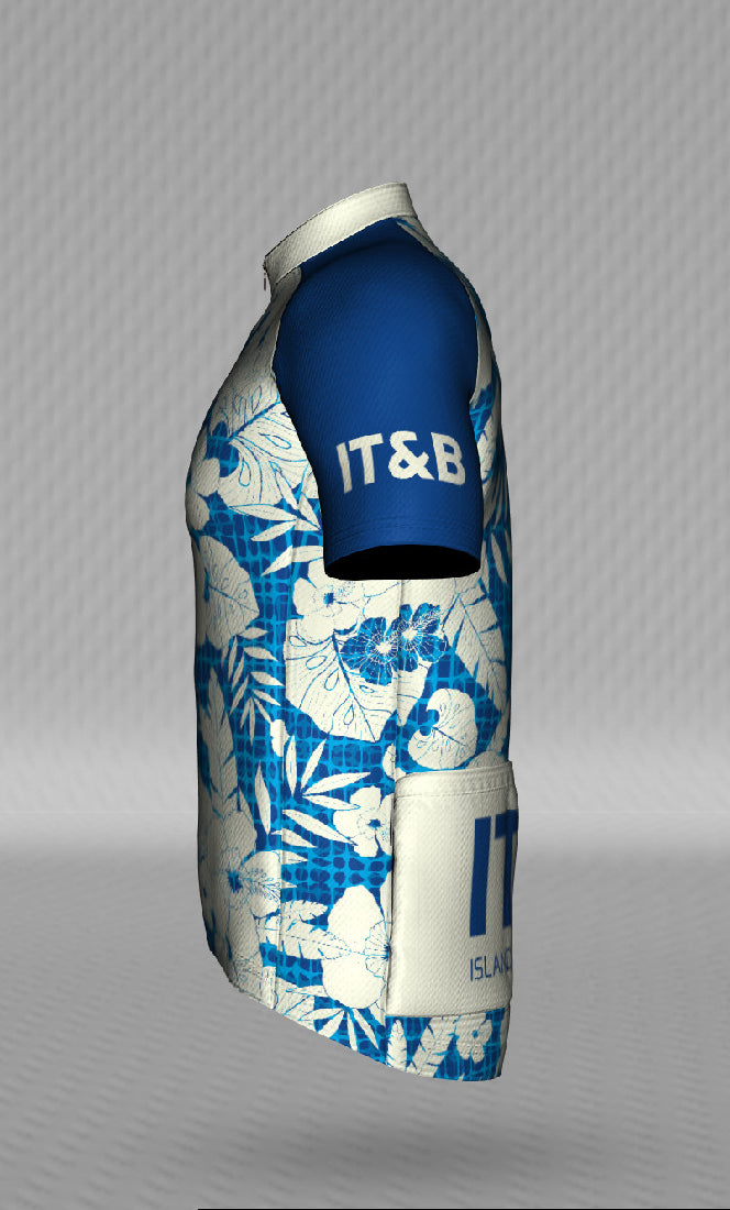 IT&B Dark Blue Aloha Print Jersey