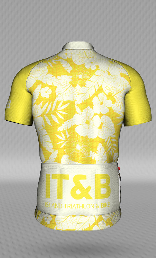 IT&B Yellow Aloha Print Jersey