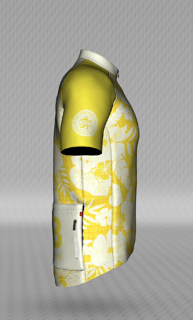 IT&B Yellow Aloha Print Jersey