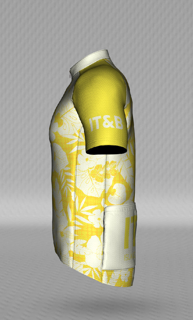 IT&B Yellow Aloha Print Jersey
