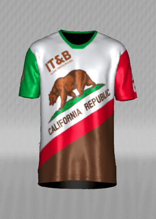 IT&B California State Flag SS MTB Jersey